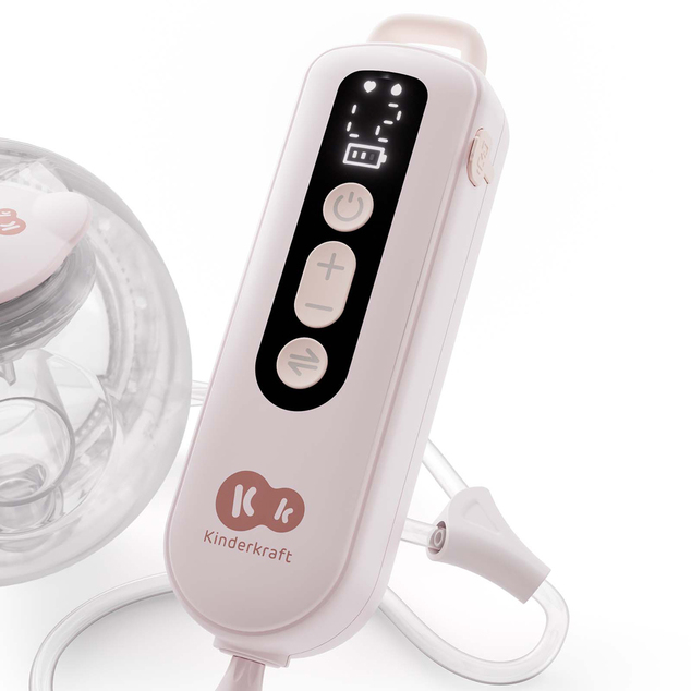KINDERKRAFT Extractor de leche materna Double Hands-free Gentle Flow Pink