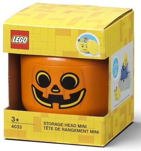 LEGO úložná hlava (mini) - tekvica