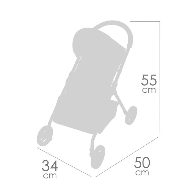 DeCuevas 90570 Passeggino sportivo per bambole Honey 2026 – 55 cm