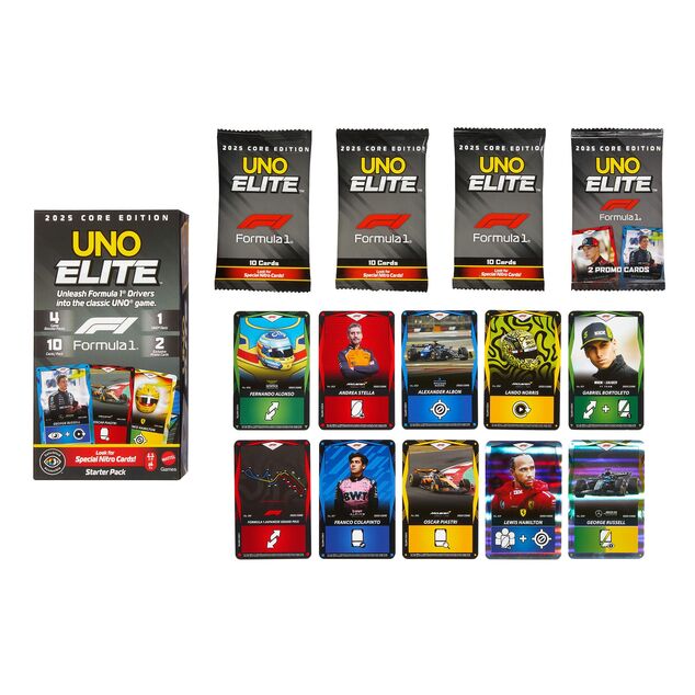 Mattel UNO Formula 1 Elite Racers