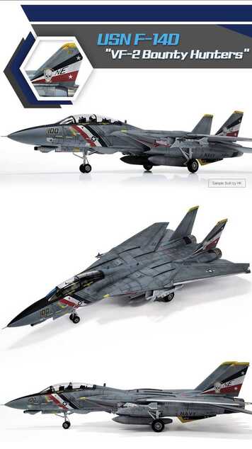 Modellbausatz Flugzeug 12590 - USN F-14D „VF-2 Bounty Hunters“ (1:72)