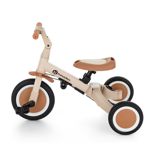 PETITE&amp;MARS Triciclo multifuncional 5 en 1 Turbo Plus Desert Sand