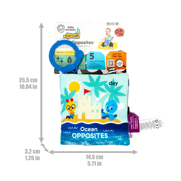 BABY EINSTEIN Mekana knjiga puna aktivnosti Ocean Opposites™, 0m+