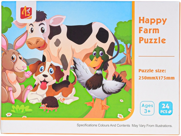 Puzzle detské 25x17, 5cm zvieratká 24 dielikov
