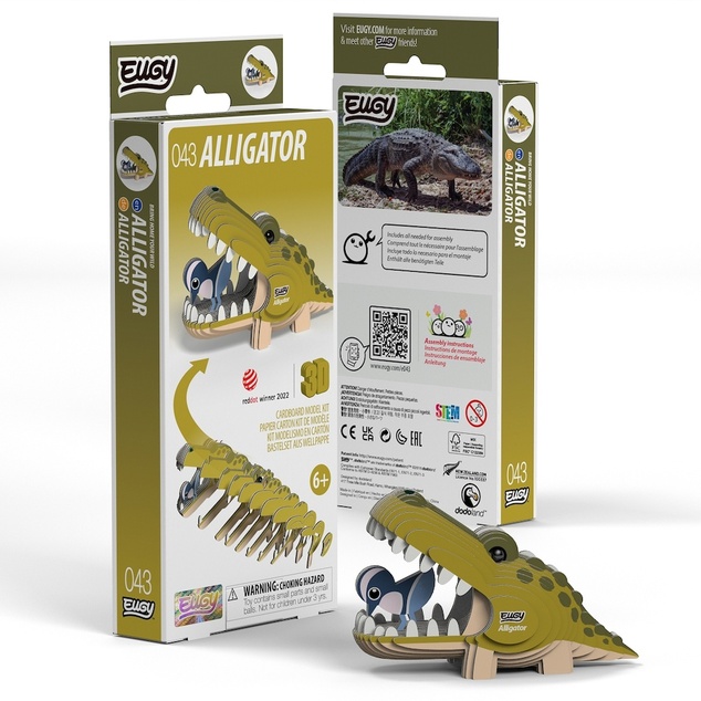 EUGY Aligator 3D kartonasta sestavljanka