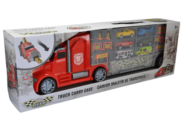 CITY SERVICE CAR - Ťahač s autami a vrtuľníkom 55 cm