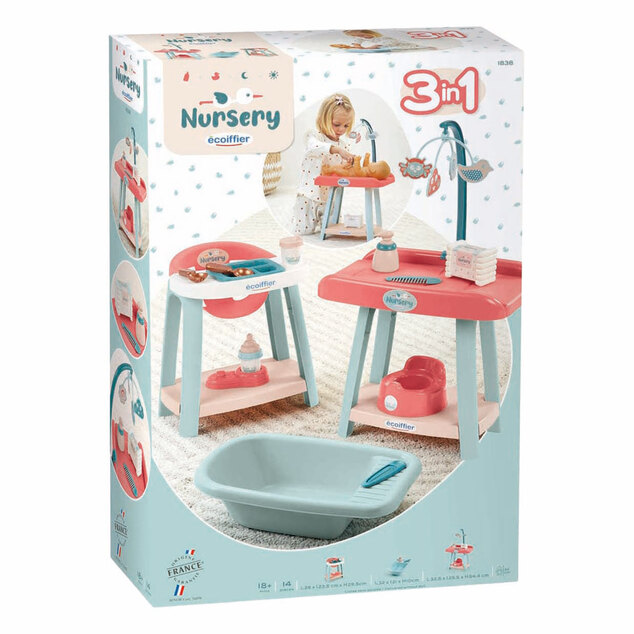 Ecoiffier Set Asilo Tata per Bambole 3 in 1