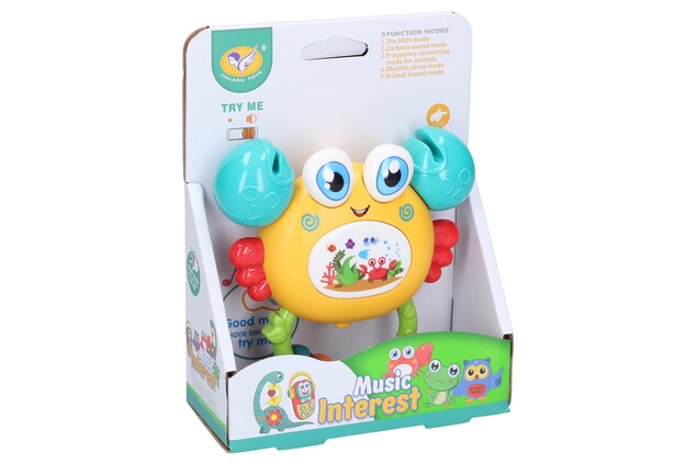 Hrkálka krab s efektmi 12cm