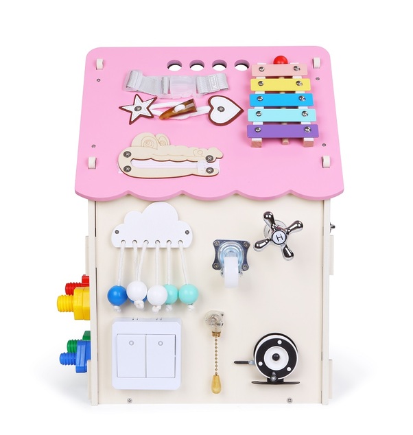 2Kids Toys Activity board Domček ružový