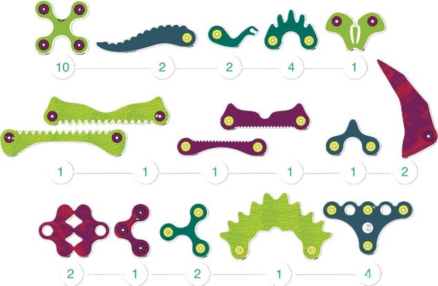 CLIXO Dino Adventure - jeu de construction magnétique 36 pièces
