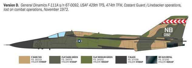 Maquette Avion 91232 - F-111 Aardvark (1:72)