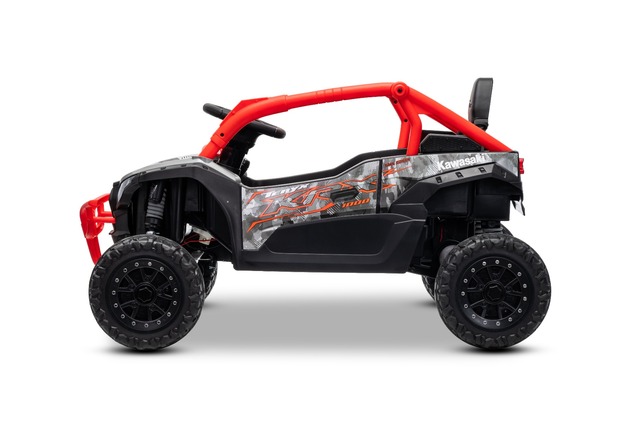 Elektrické autíčko Kawasaki TERYX KRX 1000 12V, červené, jednomiestne, odpružená zadná náp