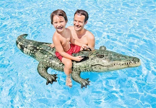 Intex 57551 Nafukovací realistický krokodíl s držadlami