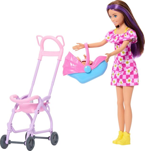 Mattel Barbie® Skipper™ BABYSITTERS pestúnka s kočíkom