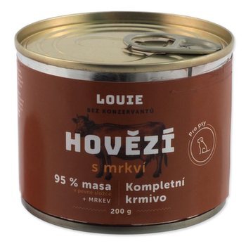 Konzerva LOUIE hovädzie s mrkvou, vitamínmi a minerálmi 200g