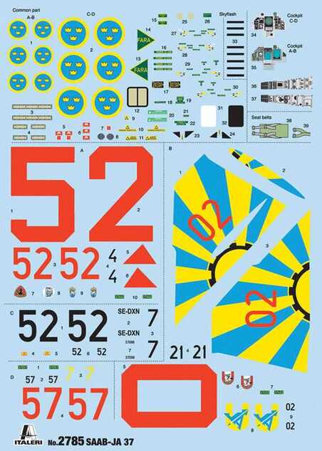 Model Kit letadlo 2785 - SAAB JA 37/AJ 37 VIGGEN (1:48)