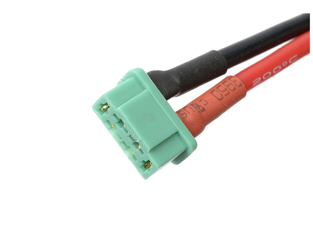 Konektor pozlátený MPX samica s káblom 14AWG 12cm