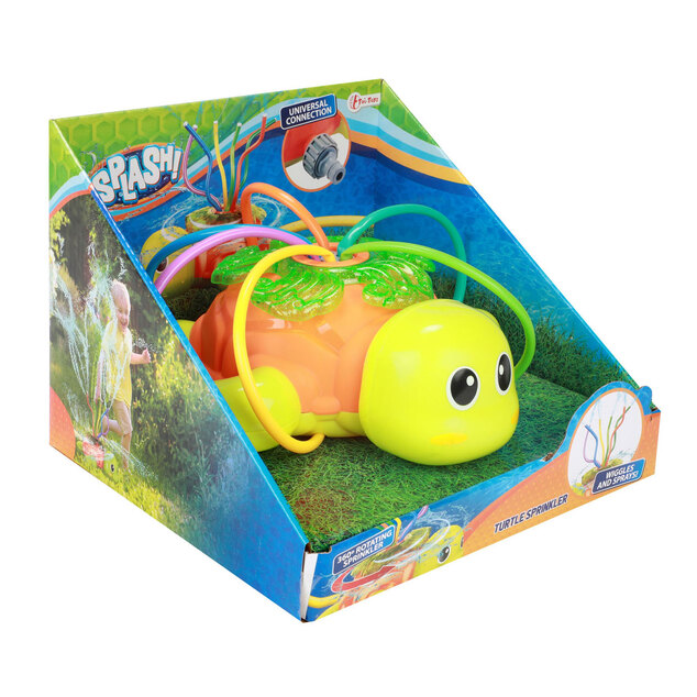 Spruzzatore d'acqua tartaruga per il giardino in plastica 20x10cm