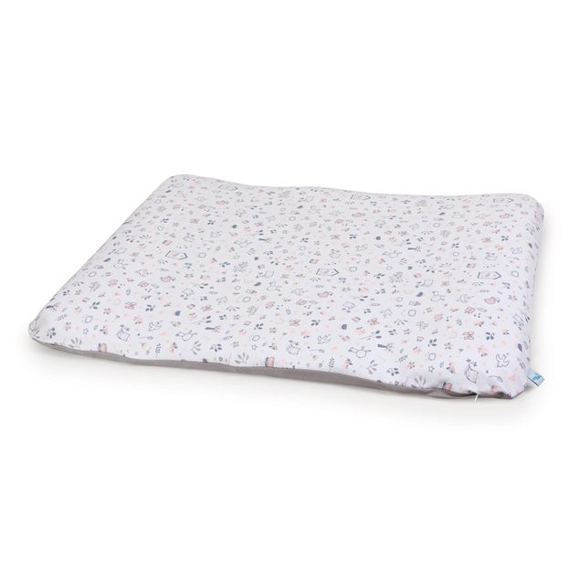 CEBA BABY Copertura per fasciatoio morbida 2 pz Candy Pink, Bird World+Light grey, Bir