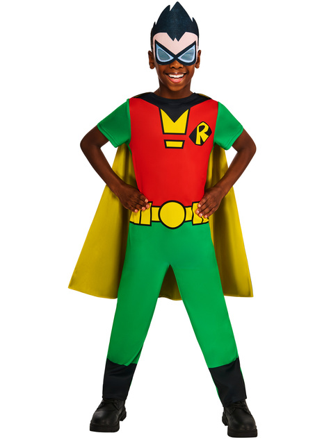 TEEN TITANS GO ROBIN detský kostým veľkosť S(122-128cm)