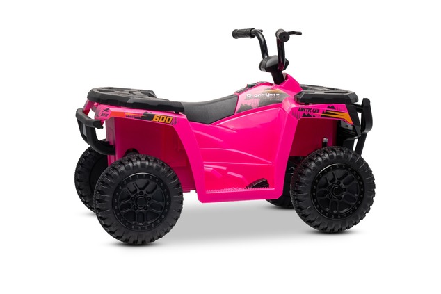 Licencovaná elektrická štvorkolka Arctic Cat 12V so zadným pohonom, ružová, LED svetlá, Lí