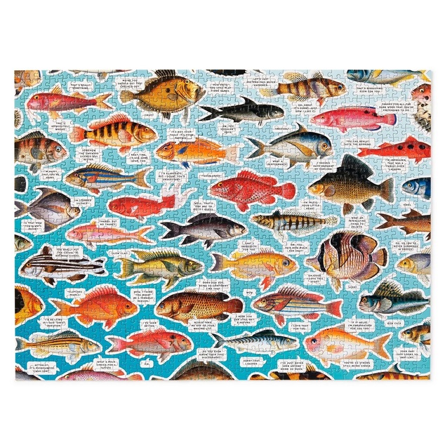 Puzzle Galison Gânduri de pește 1000 de piese