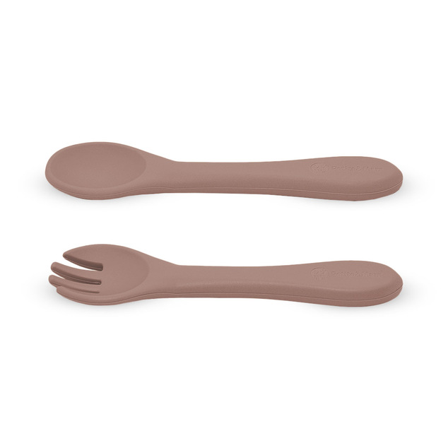 PETITE&amp;MARS Príbor silikónový Take&amp;Match Velvet Latte 6m+