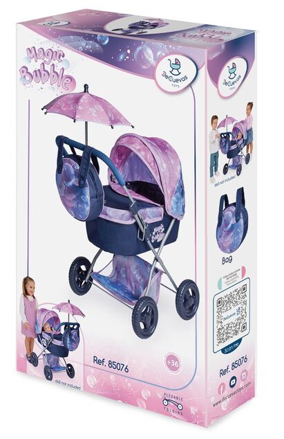 DeCuevas 85076 Skladací kočík pre bábiky so slnečníkom a taškou Magic Bubble 2024 - 60