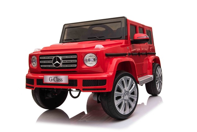 Elektrické autíčko Mercedes G500 12V, červené, 2,4 GHz diaľkové ovládanie, USB / SD Vstup,