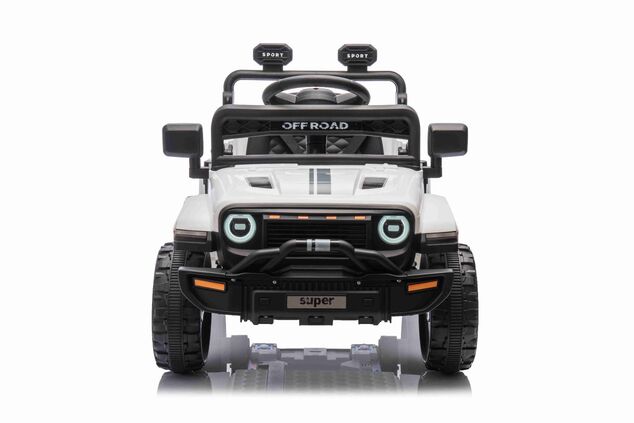 Elektrické autíčko OFFROAD NEW s pohonom zadných kolies, biele, Lítiová batéria