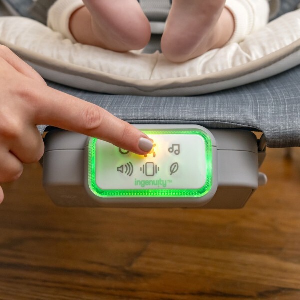 INGENUITY Sdraio massaggiante vibrante con melodia Happy Belly™ Rock-to-Bounce - Parker™ 0m+ d