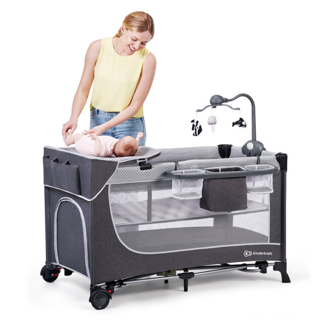 KINDERKRAFT Postieľka cestovná Leody doplnky Leody Grey