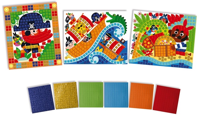 Janod Atelier Kreativni set Mini Mozaik Pirati 5+