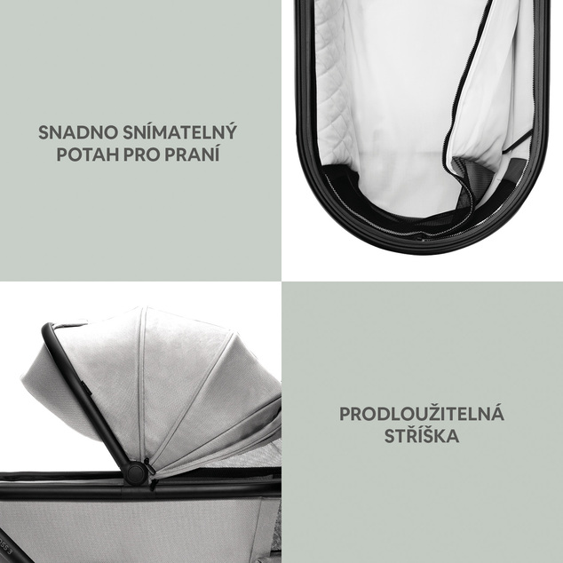 Set kočík Move Cross 3 + hlboká korba Move XL 3 + autosedačka, All Black