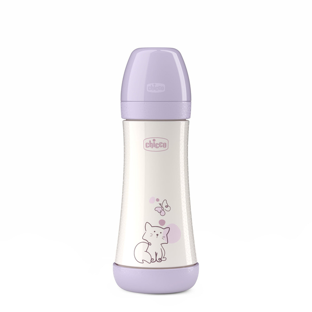 CHICCO Biberón anticólico Perfect5 300 ml niña flujo rápido 4m+