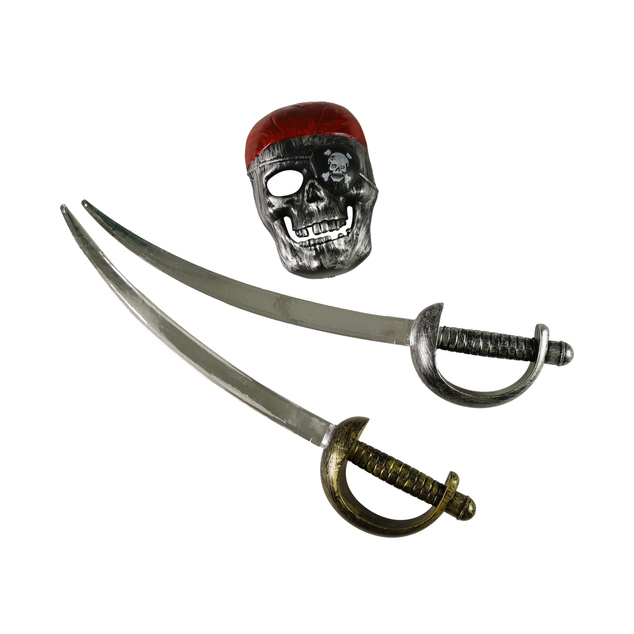 Piraten-Set mit Schwertern und Maske