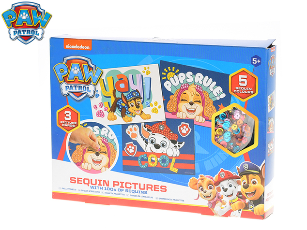 Paw Patrol mozaika 3druhy obrázkov 21x15cm s flitrami a lepidlom