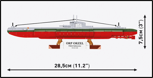 Cobi 4855 II WW Полска подводница ORP Orzel, 1:300, 193k