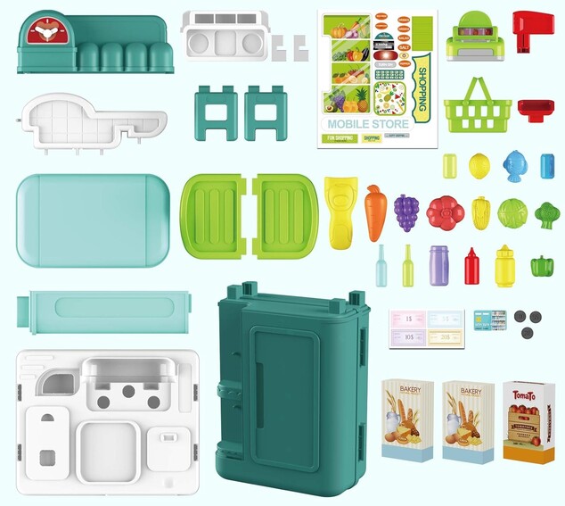Pokladňa set stolík v kufríku 49 x 24 x 61,5 cm