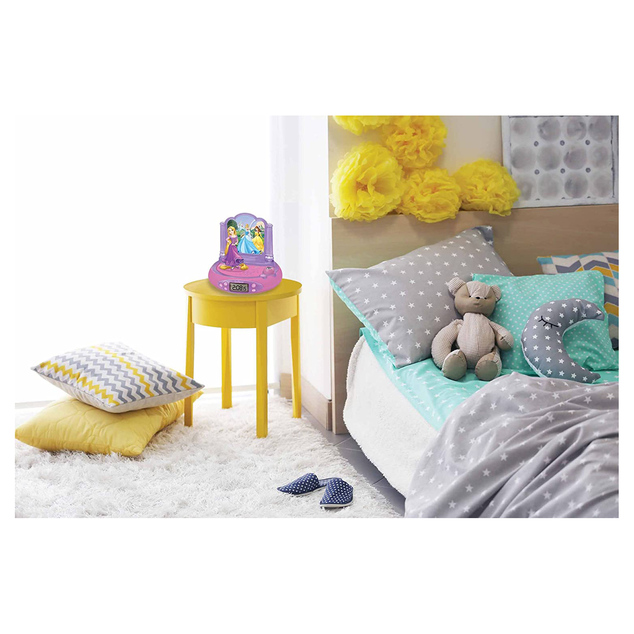 Lexibook 3D Wecker mit Disney Prinzessinnen Projektor
