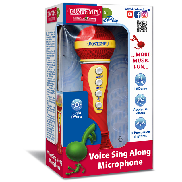 Bontempi Mikrofón Voice Sing-a-Long červený