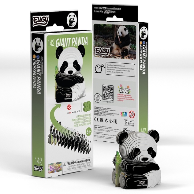 EUGY Panda velká 3D kartonová skládačka