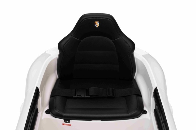 Elektrické autíčko RUF GT 12V, biele, Otváracie dvere, 2.4 GHz diaľkové ovládanie, LED sve