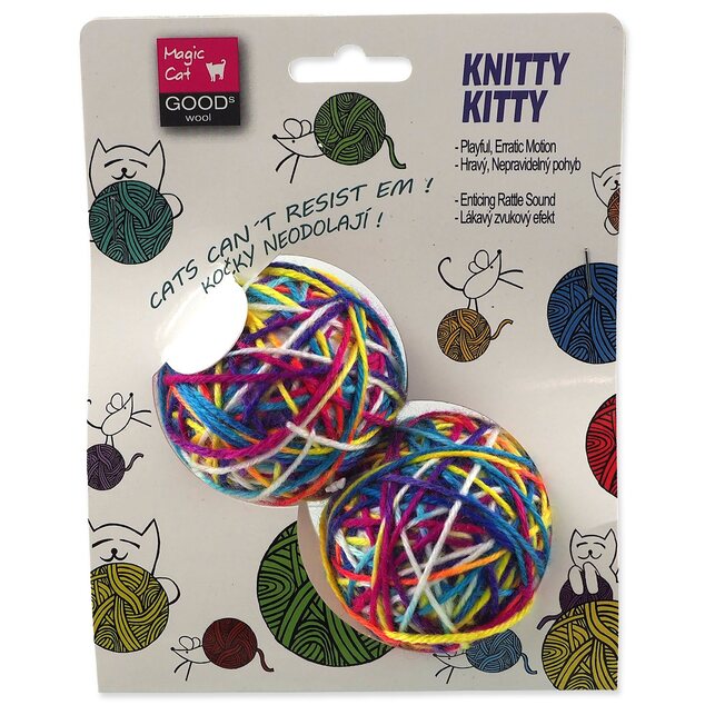 Hračka Magic Cat klbko farebné 6,5cm