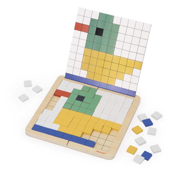 Janod Didattico Gioco educativo simmetria e codifica Mosaico in legno
