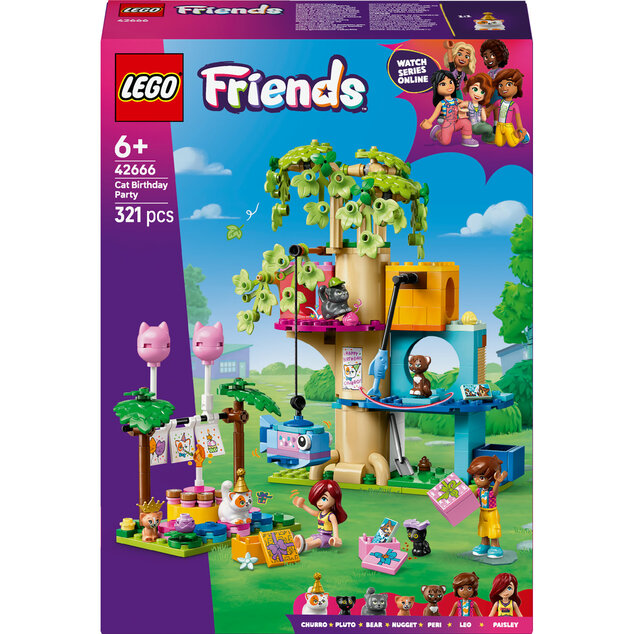 LEGO® Friends 42666 Macska születésnapi buli és lombház