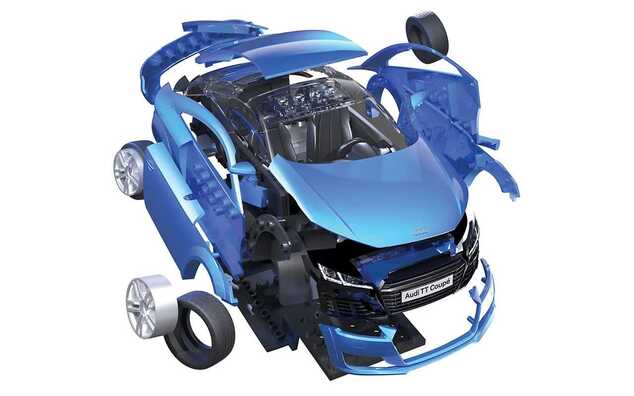 Quick Build auto J6054 - Audi TT Coupe - Blue