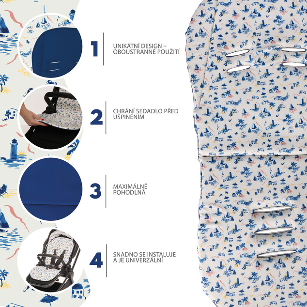Vložka do kočíka Easy, Sailor Blue