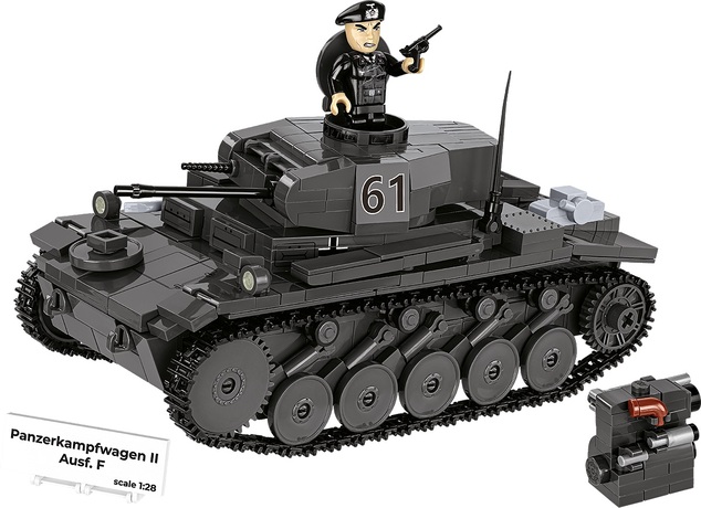 Cobi II WW Panzerkampfwagen II Ausf. F, 1:28, 813 k, 1 f