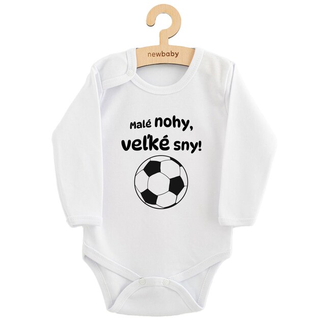 Detské body s potlačou New Baby Malé nohy, veľké sny! 80 (9-12m)